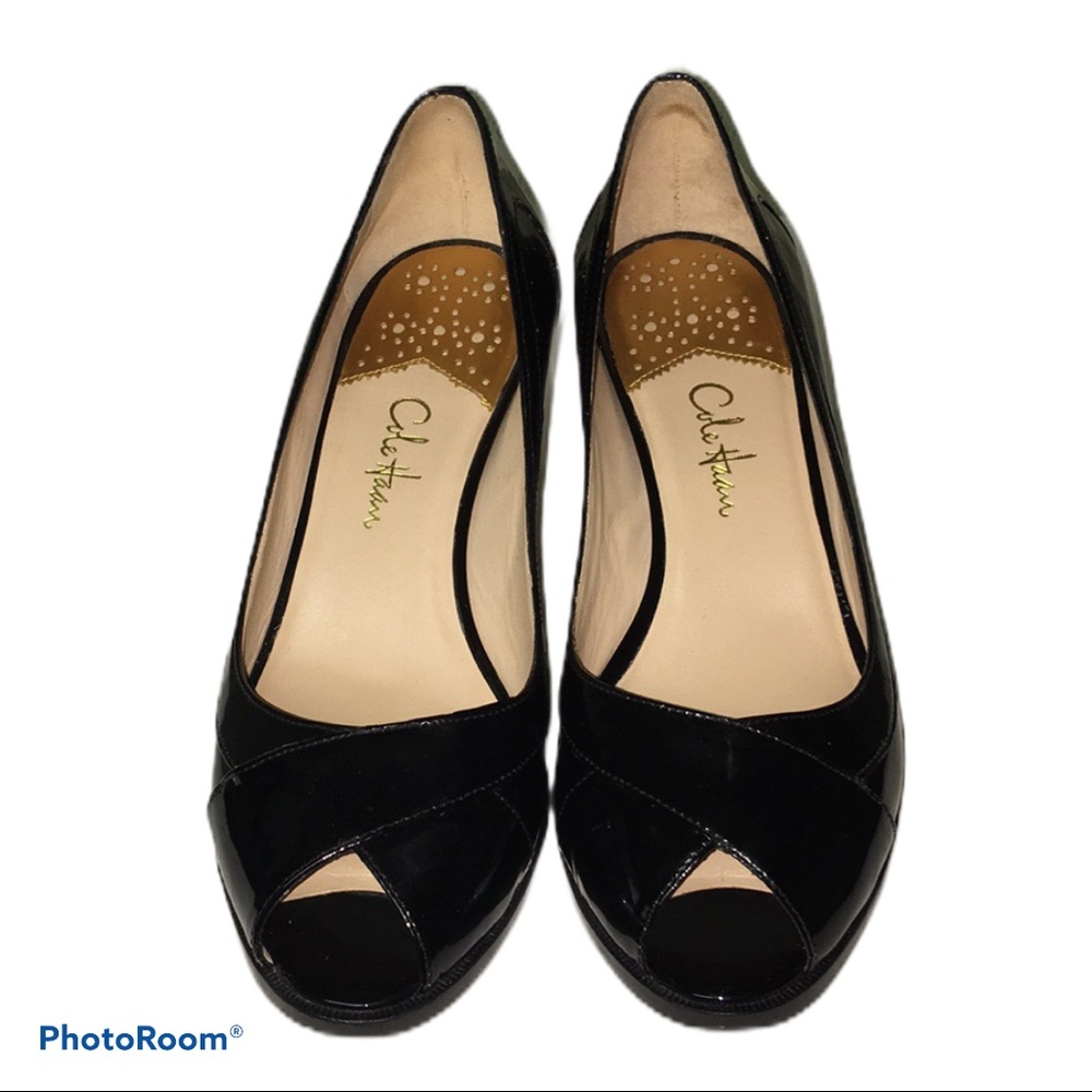 Cole Haan Nike Air Black Patent Leather Heels